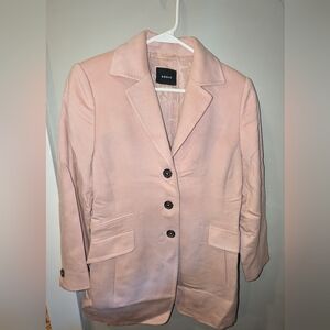 Chic Pink Knit Short Sleeve Cardigan Dress w/ Gold Buttons